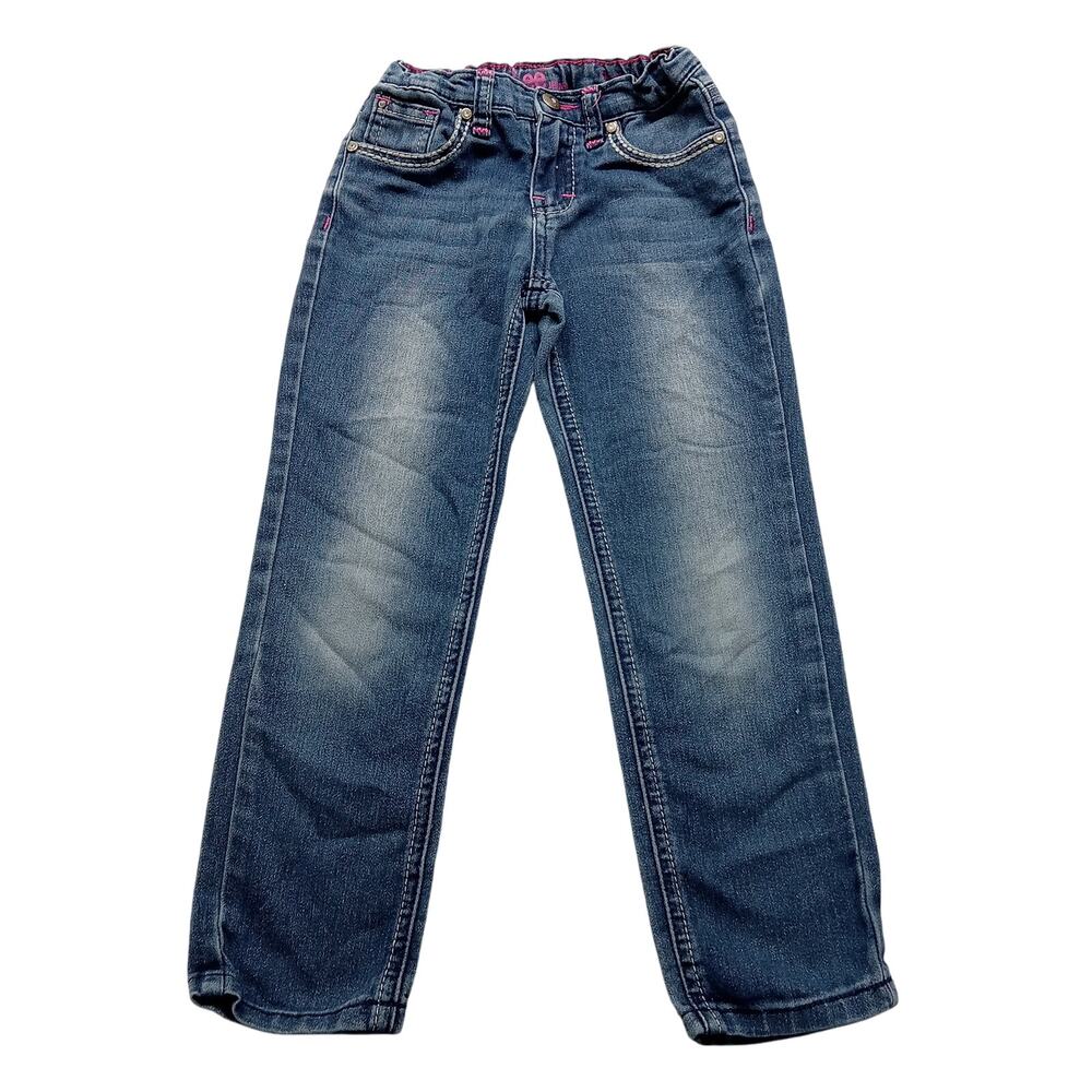 Lee Jeans 6 Girl's Skinny Adjustable Waist Straight Leg Cotton Polyester Spandex